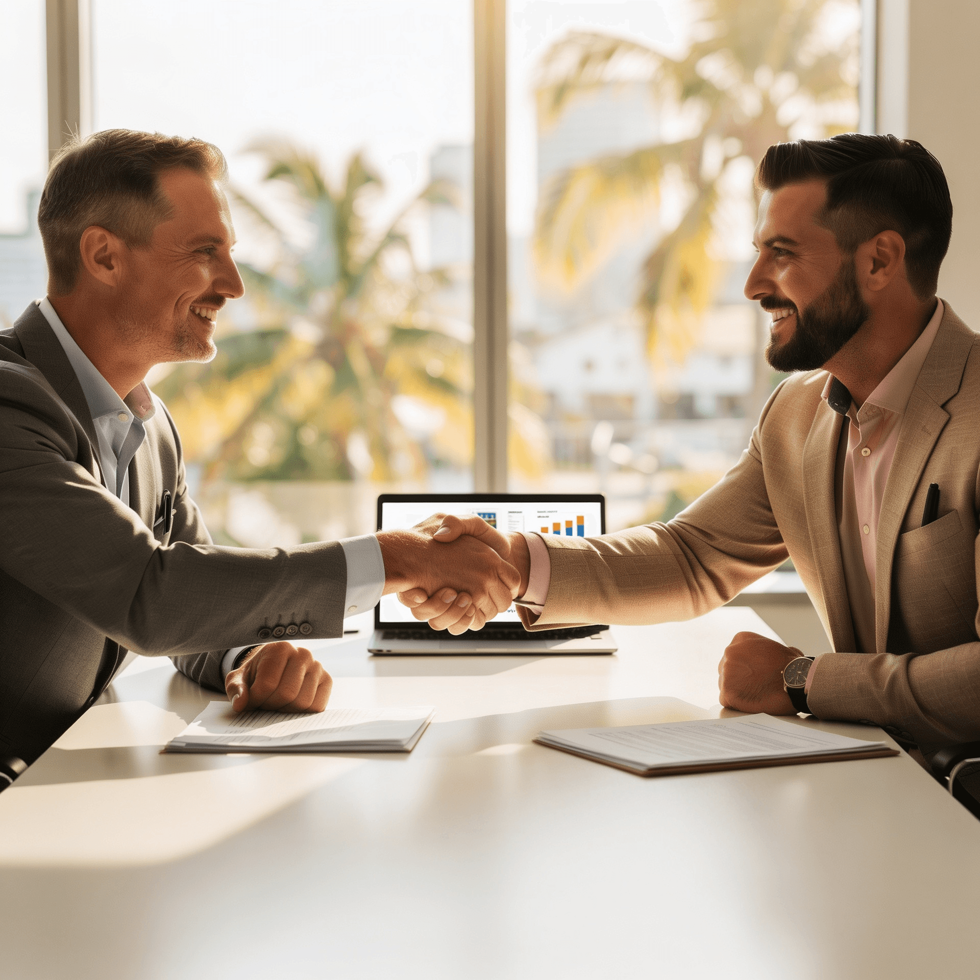 Florida real estate investor and lender discussing financing for an investment property renovation project